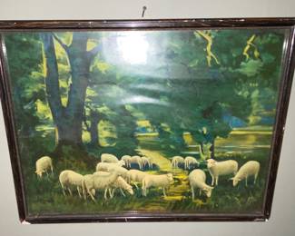 Grazing sheep art