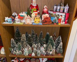 Christmas items and trees