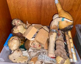Vtg. Puppet pieces