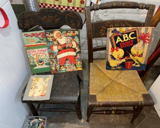 Antique chairs and children’s books