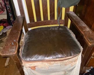 Mission style wood chair 