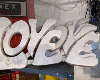 Styrofoam LOVE signs