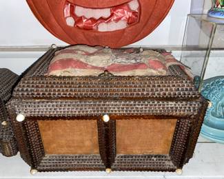 Tramp art lidded box