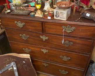 5 drawer antique dresser- Vtg. Easter decor