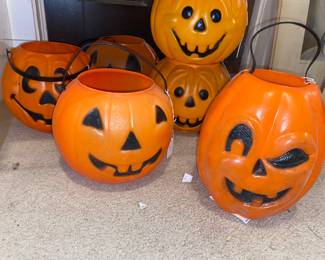 Vtg. Jack o’ Lantern candy containers