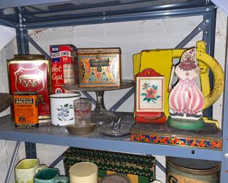 Tin advertising containers and more