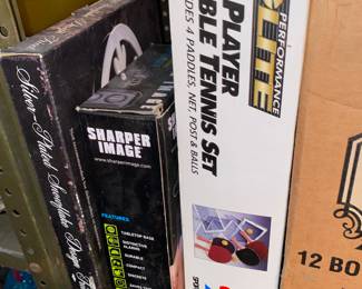 NIB items-table tennis, sharper image item and more