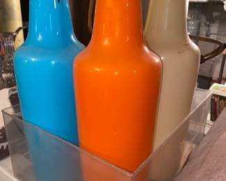 MCM hanging 3 colored shade light 