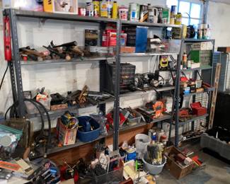 Shelf after shelf packed with tools!