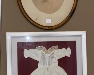 Framed baby gown 