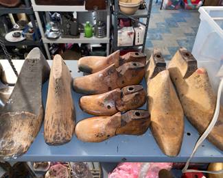Antique wooden shoe lasts