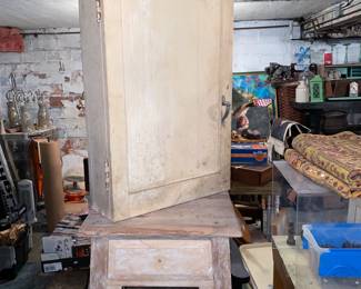 Primitive table and cabinet 