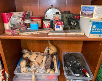 Vtg. Advertising, puppets, kitchen wares 