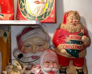 Vtg. Santa decor
