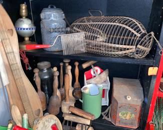 Enamelware, mashers, rat trap and more 