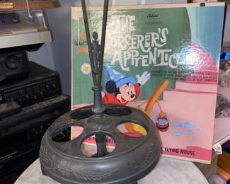 Victorian condiments holder, marble topped stand 