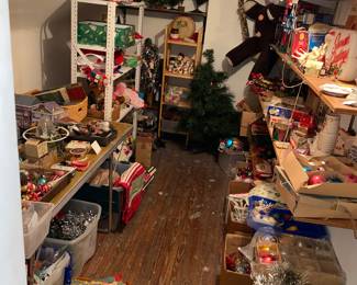 Room packed with Vtg. Christmas 