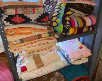 Quilts , native style blankets, yarn blankets