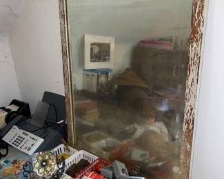 Chippy paint primitive mirror