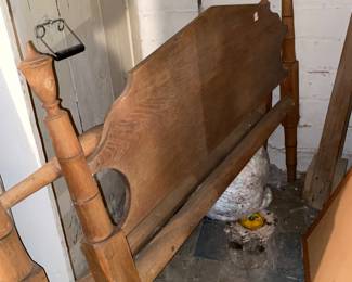 Antique headboard and footboard