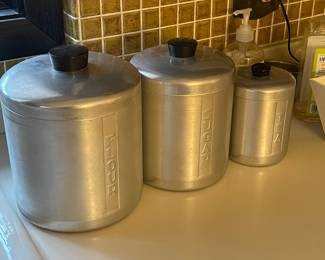 Vintage kitchen canisters 