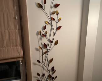 Metal leaf wall art 