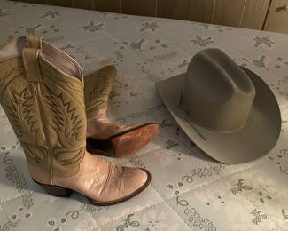 Cowboy boots and Stetson hat 