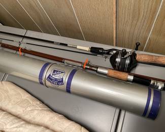 Fishing poles and carrying case 