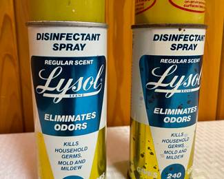 Vintage Lysol cans 