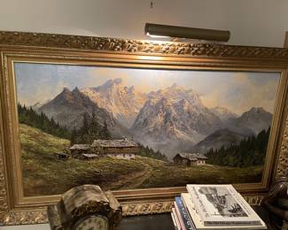 Large Kurt Moser original oil on canvas painting! 