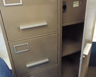 File cabinet with safe