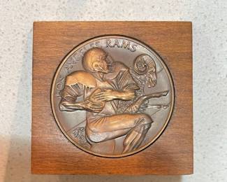 football copper medallion