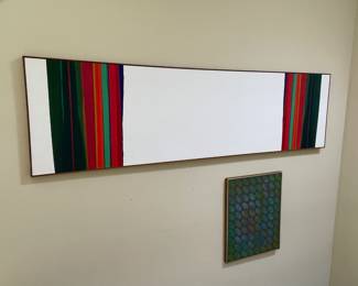 21-$600 Richard Phipps , listed artist ( Colorado) Abstract large rectangular painting 108x29 