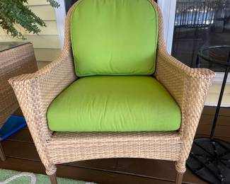 16-$300 Woodard Pair of chairs 30x30 with 1 side table (the other side table goes with lounge chair set