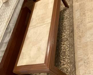 $60 Coffee table / tile top / can be bench or luggage stand