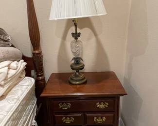 $800 Lexington king size bed 80T & two night chests 
27W x 17D x 30H Mahogany 
