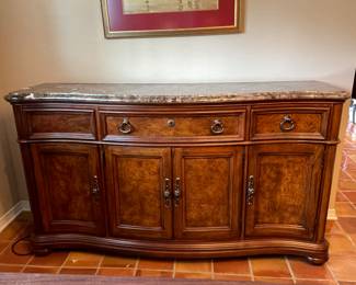 $700 Thomasville Sideboard with marble top 36x41 (missing 1 hardware)
