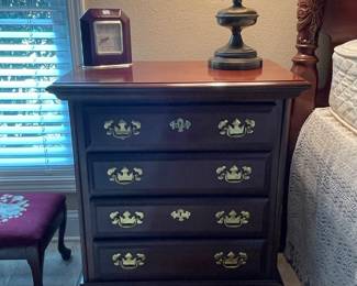 $800 Lexington king size bed 80T & two night chests 
27W x 17D x 30H Mahogany 
