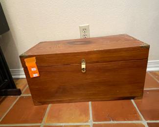 $60 Wood handcrafted trunk
