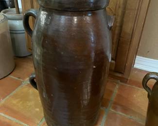 Antique one handle Crock 19" T - $110