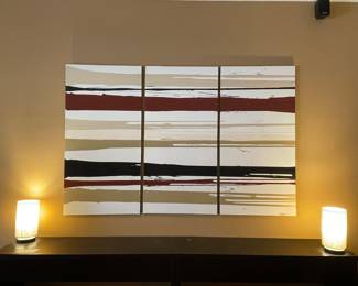 $150 Wall triptych 48Hx24W painting by Kristie
