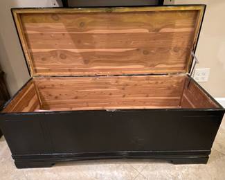 $140 Blanket cedar chest black 48Wx18Dx19H