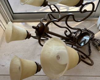 Two different chandeliers