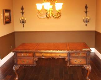 Hooker Writing Desk . Beautifully detailed!                        72" W x 36" D x 31" H.  BUY IT NOW! $425.00.