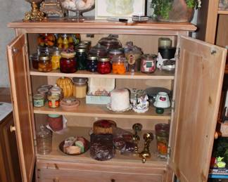 Two Drawer Cabinet w/Shelves.  38" W x 18" D x 56" H.