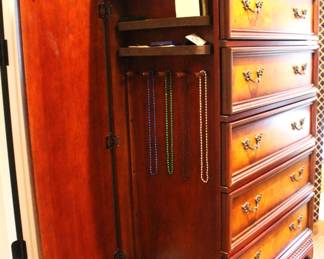 Aspen Home Dresser with Side Door Jewelry Cabinets.  . Bottom Drawers Are Cedar Lined.                                            21" D x 40 1/2" W x 58" H.     BUY IT NOW!  $450.00.