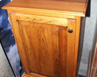 Four Drawer Oak Cabinet.   23" W x 22" D x 35" H.