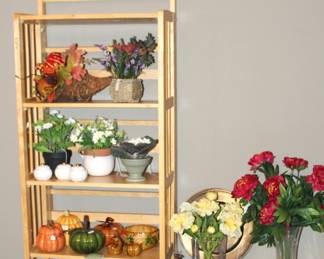 Lots of flower arrangements and decor.