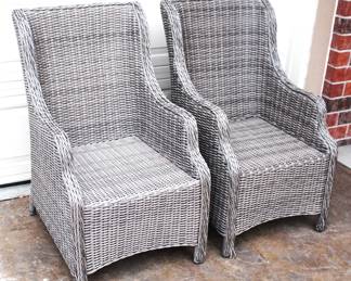 Pair of Wicker Chairs w/cushions.                                                  BUY IT NOW!  $175.00.