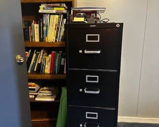 FILING CABINET AND BOOK SHELF